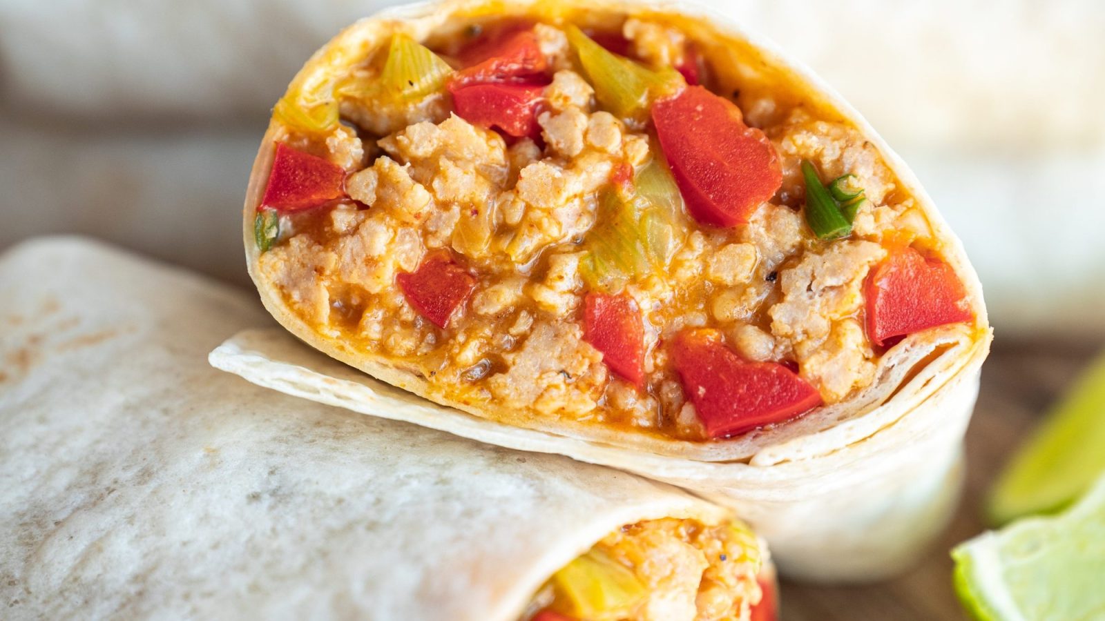Burritos med hakket kylling