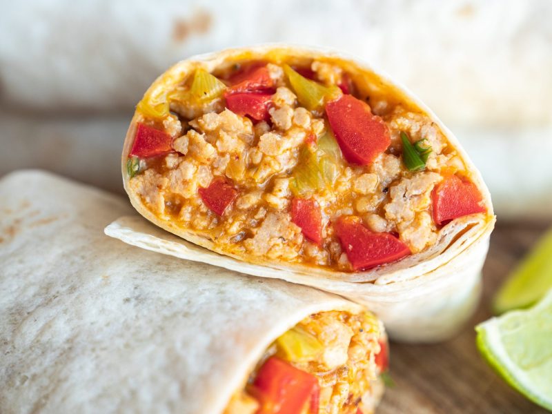 Burritos med hakket kylling