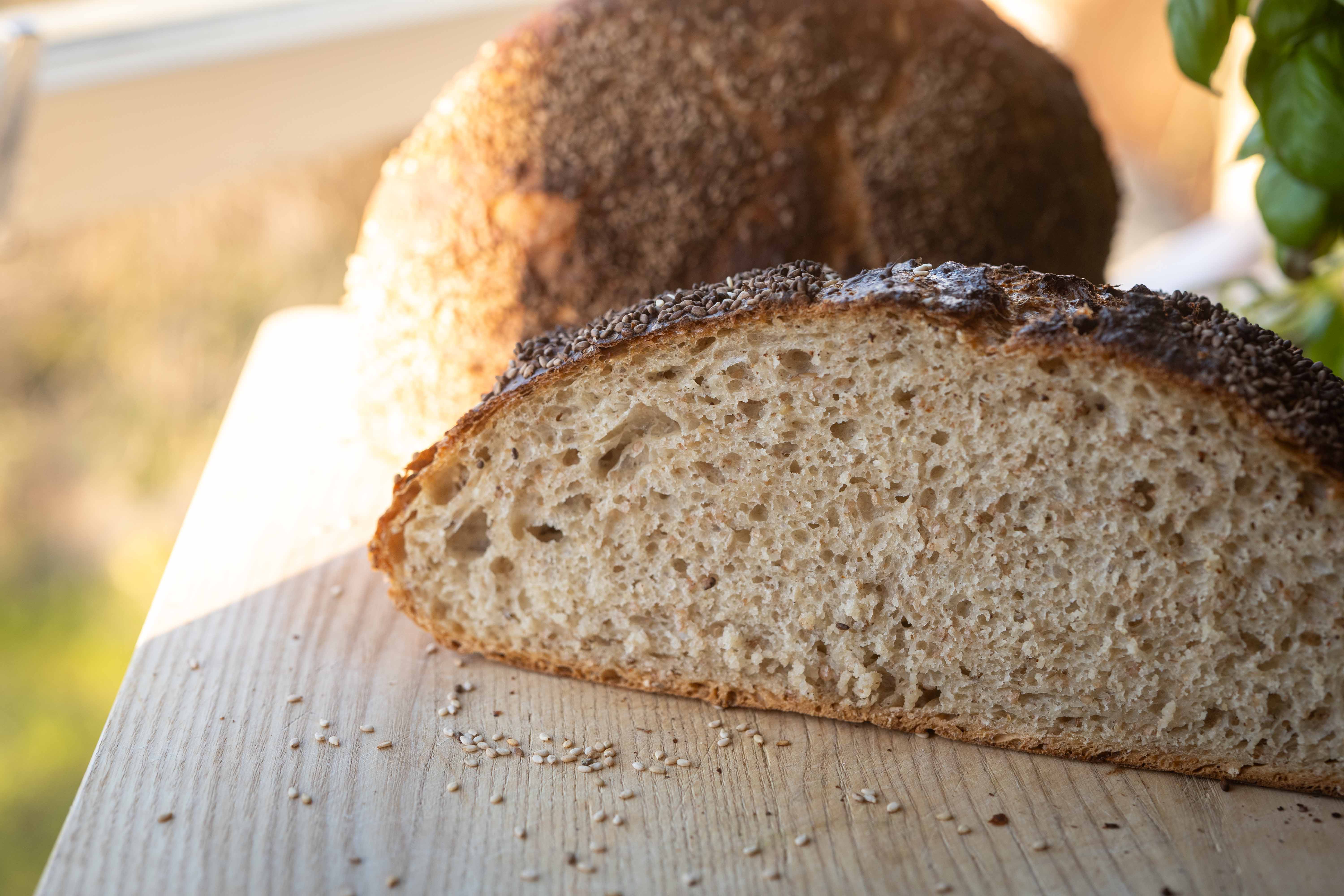 Grydebrød med sesamfrø