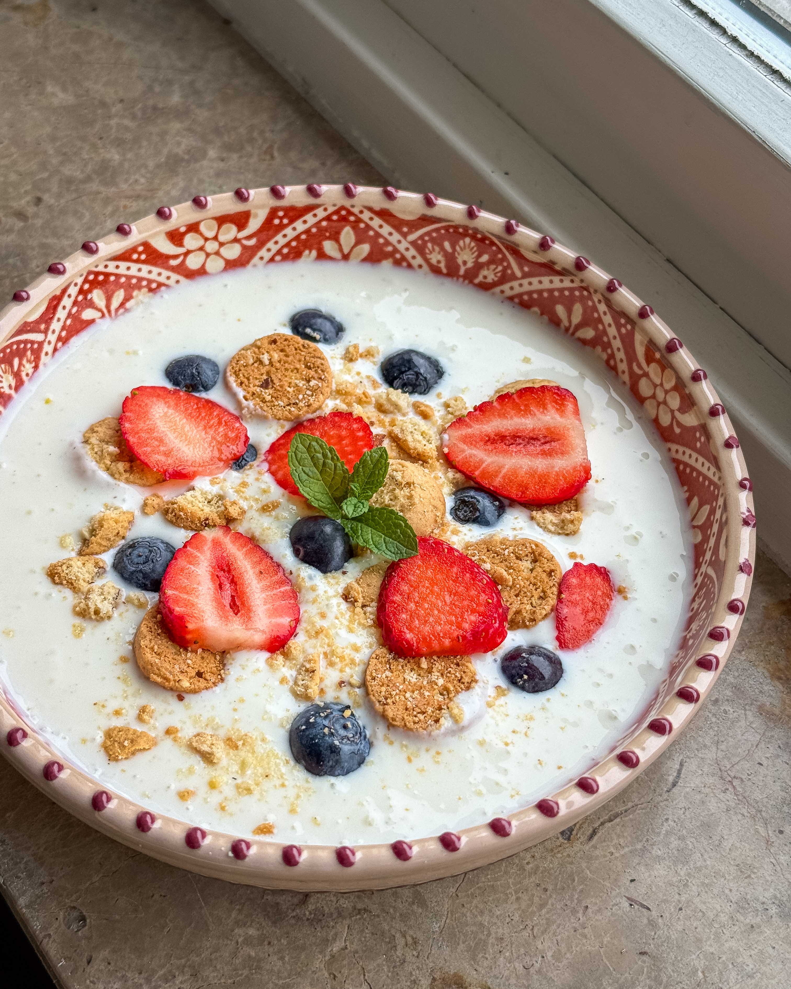 Laktosefri koldskål med kefir